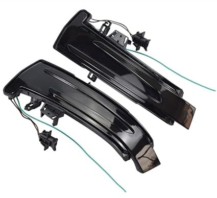 2 stücke Rückansicht Seiten Spiegel Blinker Licht Seite Repeater Lampe for Mercedes-Benz W221 W204 W212 w176 W246 X156 C204 C117(Blue-Yellow)