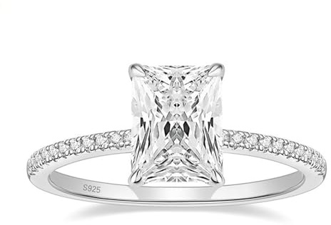 RDSGYZ Verlobungsring Damen Silber 925, Frauen Ringe Hochzeit mit Zirkonia Trauringe Eheringe Gold Rosegold Silber Nickelfrei