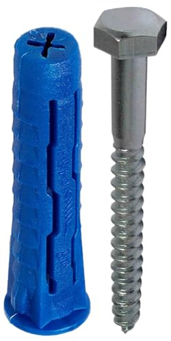 Rawlplug 4 alle 12 mm Nylon Mehrzweck-Plug und Schraube Original 4 all-12/80–12 mm x 60 mm (Hex Schrauben)