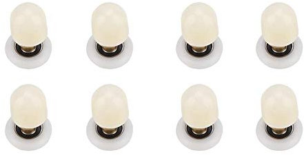 Lot de 8 roulettes en laiton ABS pour porte de douche coulissante en verre (27 mm)