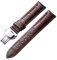 BINLUN Leder Uhrenarmband Lederarmband Ersatz Uhrenarmbänder für Herren Damen mit Silber/Gold/Roségold Schmetterling Faltschließe 12-24mm(12mm Braun-Silber Schnalle)
