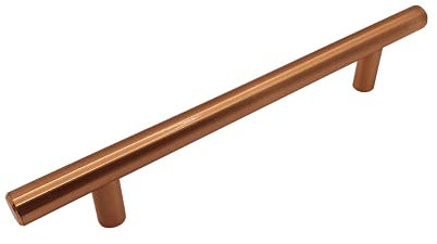 FittingsCo VEROLI T Bar Handle Copper Finish 128mm Hole Centres