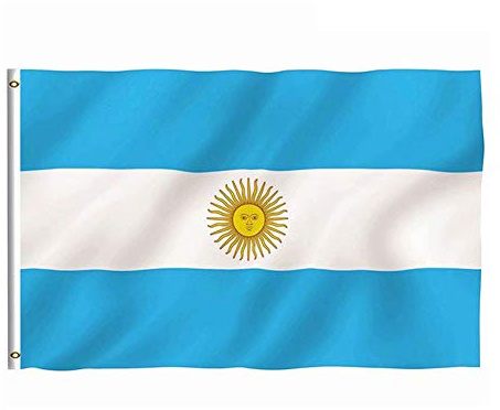 90x150cm Bandera Gran Gran Indicador De La Bandera De Poliéster Impresa Bandera Nacional Argentina Argentina Con Arandelas De Latón