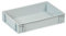 10 x Euro Containers - 600x400x118 (Closed handles) - Grey Stacking Plastic Crates - Heavy Duty Storage Boxes - Food grade Bakery/Dough tray