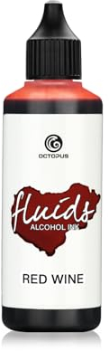 100 ml Fluids Alcohol Ink RED WINE, Alkoholtinte für Fluid Art und Resin, rot