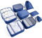 AMAYGA 8pcs Bolsas De Almacenamiento De Viaje a Prueba De Agua Ropa Embalaje Cubo Organizador De Equipaje Bolsa, Embalaje de Viaje Bolsas de Ropa Zapatos, Cosméticos Accesorios (Azul Oscuro)
