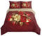 Duvet Cover Set Rose Flower 3D Digital Printing Romantic Floral Bedding Set Girl Woman Black Blue Gold Red Quilt Cover with Pillowcase, Microfiber (Red, Double)