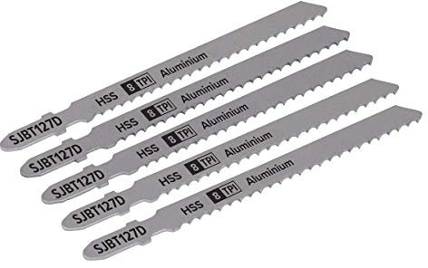 Sealey 100mm 8tpi Jigsaw Blade Aluminium - Pack of 5 - SJBT127D