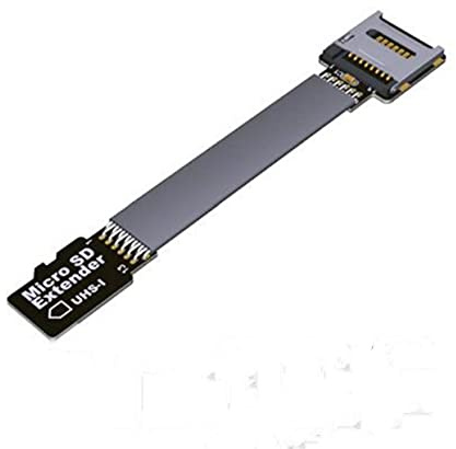 ADT-Link MicroSD TF Extension Cable Micro SD Extender Express Extender Cord Linker TF Card Reader Adapter for SDHC SDXC UHS-I Stable No FPC Card Reading Test Line Up to 104MB/s (10cm,B11SF)