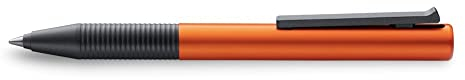 Lamy 1235520 tipo Tintenroller 339 – kappenloser Rollerball aus Aluminium in der Farbe Copperorange mit integrierten Clip-/Drücker-Mechanik – Mit Tintenrollermine schwarz – Strichbreite M