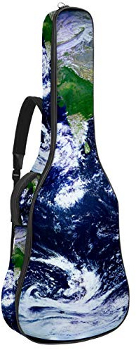 Gitarren-Gigbag, wasserdicht, Reißverschluss, weich, für Bassgitarre, Akustik- und klassische Folk-Gitarre, Earth Universe
