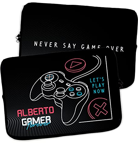 Funda Ordenador 15.6 Pulgadas Personalizado. Funda Portatil 16 Pulgadas, 14 Pulgadas, Funda Portatil 13 y 10 Pulgadas. Gamer Decoración. Accesorios Gaming. Regalo Personalizado Hombre. Gamer Forever
