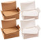 400 Stücke Blanko Papier Karten, Leere Kraftpapier Visitenkarten Nachricht Karten DIY Nachricht Tags Kraft Grußkarte Lernkarte Memory Wort Karten (200 Weiß + 200 Braune)