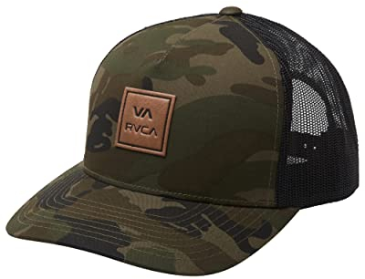 RVCA Herren Verstellbare Snapback Brim Baseballkappe, Curved Trucker/Camo, Einheitsgröße