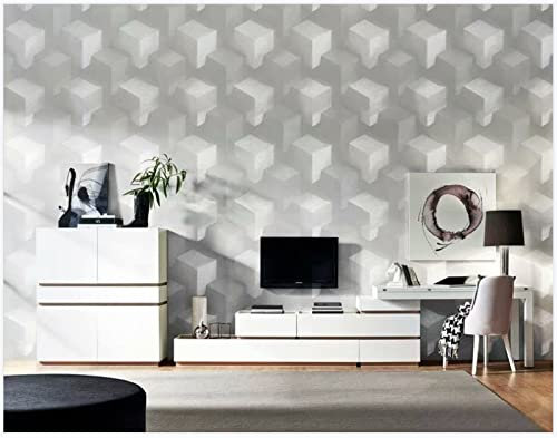 ZAHHYG Papier Peint Panoramique Gris Argenté Géométrique Papier Peint Adhesif Moderne Papier Peint 3D Salon Papier Peint Intissé Chambre D’enfants Décoration Murale Papiers Peints53x300cm