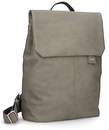 Zwei Damen City-Rucksack Mademoiselle.M MR13 Tagesrucksack 7 Liter, gepolstertes Laptopfach, Magnet-Verschlussklappe, Hauptfach mit Reißverschluss, Rückenpolsterung, klassisch-elegant (fango)
