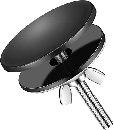 Cache-trou d'évier de cuisine noir de 5,1 cm en acier inoxydable pour robinet d'évier de cuisine (1 pièce)