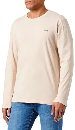 HUGO Men's Derol22 T-Shirt, Light Beige 275, S