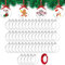 DRERIO 50 Stück Acrylscheibe Weihnachtskugel Acrylscheibe Weihnachten 8,8 ×7,6 cm Runde Deko Anhänger Plexiglasplatten Christbaumkugeln Plexiglasscheibe für weihnachtskuge Dekoration Basteln