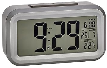 TFA Dostmann 60.2553 Digitaler Funk Wecker mit Temperatur Lumio Plus (anthrazit)