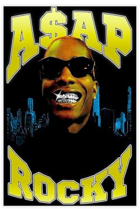 SPERKY ASAP Rocky – Musikposter auf Leinwand, Poster, Wandkunst, Dekor, Bild, Gemälde für Wohnzimmer, Schlafzimmer, Dekoration, ungerahmt, 30 x 45 cm