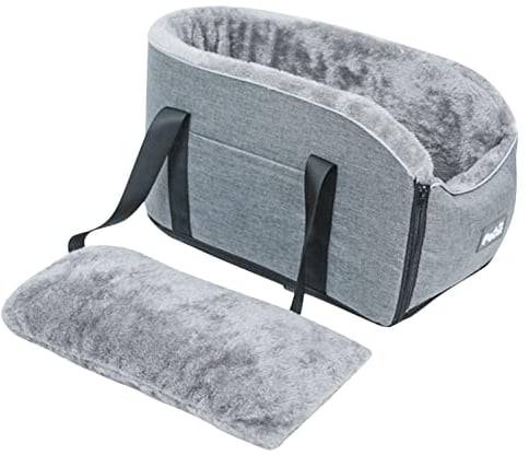 Hunde Autositz Mittelkonsole, Hundeautositz Für Kleine Hunde,Autositzerhöhung Reise Welpe Puppy Booster Armlehne Autositzkonsole Abnehmbar Sicherheitssitz