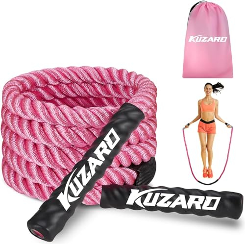 KUZARO Jump Rope, Weighted Jump Rope for Women, 2.5LB Adult Skipping Rope for Fitness, Home Gym Workout Equipment, Heavy Exercise Jumpropes for Weight Loss, Shape body, Strength Training, Total Body