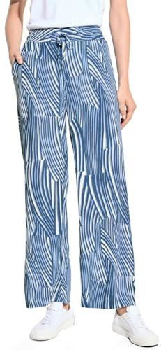 CECIL Damen B377612 Wide Leg Hose, Soft Light Blue, M / 30L