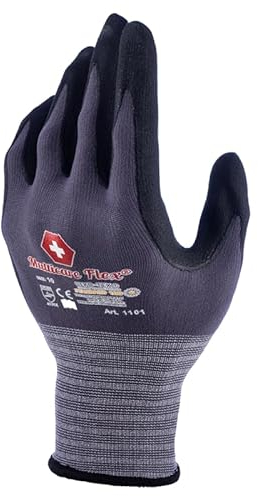Multicare Flex 12 Paar Arbeitshandschuh Touchscreenfähig Gr. 8 / M Silikon-und DMF-frei für medizinische Berufe Handwerk Arbeitsschutz für Allergiker vegan bio