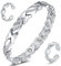 Cigmag Lymphdrainage Magnetarmband Damen Frauen Ultrastarke Magnete Titanstahl Magnetisches verstellbar mit Entnahmewerkzeug und Geschenkbox (Silber)
