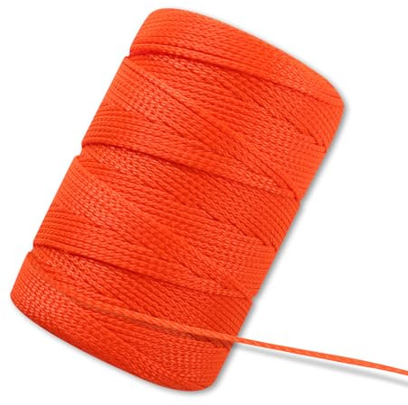 Romeda Mason Line #18, 500 Ft Orange String, Construction Twine for Gardening & Masonry