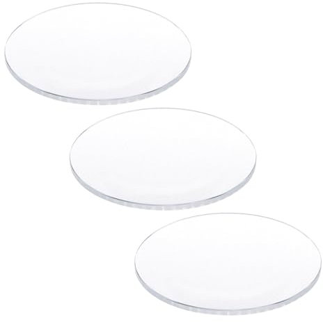 QUARKZMAN 3pcs Uhrenglaslinse 35mm Durchmesser 1,5mm Dicke Einzelne Kuppel Runde klare Kristalllinse Uhrenersatzteile für Uhrenmacherreparatur