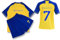 VEGAS FC Maillot pour Enfants, Maillots de Football Unisexes vêtements de Sport, Maillots d'entraînement et Shorts pour garçons (FR/ES, Alpha/Lettres, 4 Ans, Yellow & Blue)