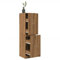 Tidyard Apothekerschrank Nischenschrank Nischenregal Schrankchen Standschrank Schrank Artisan-Eiche 40x41x144,5 cm Holzwerkstoff