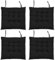 MeYuxg Chair Cushions Pad Set of 4, Outdoor/Indoor Chair Pads for Dining Chairs, 40 * 40 * 6cm Seat Cushions for Kitchen, Dining Room, Office, Patio Chairs-Black