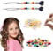 Wbgraceful 50pcs Soft & Colorful Silicone Hair Beads for Braids -Bulk Hair Accessories for Kids, Girls & Women's Hair.