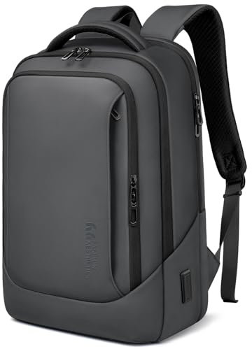 Laptop Business Rucksack Herren mit 15,6 Zoll laptopfach mit USB-Ladeanschluss Diebstahlsicher Handgepäck Tagesrucksack Wasserabweisende Multifunktion Laptoptasche für Arbeit Schule Reisen-Dunkelgrau