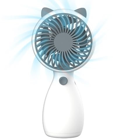 Ventilador de mano, ventilador personal,Ventilador de mano seguro Exquisito ventilador portátil | Cómodo ventilador con batería recargable con mango antideslizante para el hogar, interiores, viajes y