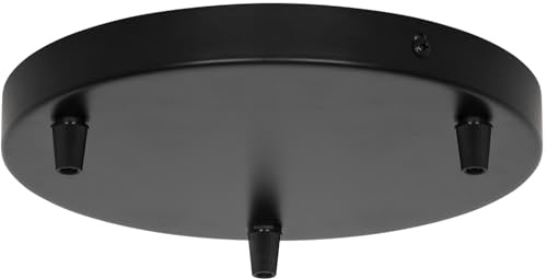 Nordlux LUANA 3-EXITS Baldachin für Pendelleuchten – Schwarzes Metall, 3er-Aufhängung, 22 cm Länge, 4,5 cm Höhe – Ideal für moderne Beleuchtungslösungen