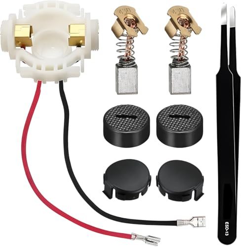 ZHUROUPU 8PCS Carbon Brushes & Brush Holder Caps Set for Makita Angle Grinder CB430 BGA452 DGA452, Carbon Brush Holder Cover 191971-3 Replacement with Repair Tools for BGA450 GA400 BGA402 643954-4