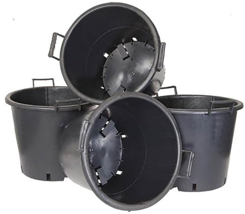 YouGarden 4 x Heavy Duty 50 Litre Plant Pots, 50cm Diameter - Plastic Planters for Outdoor Plants, Large Containers for Gardens, Perfect for Flowers, Vegetables & General Use