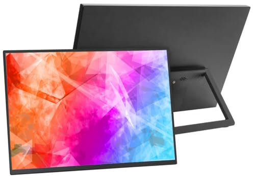 HaoYiShang Monitor portatile da 15,6 pollici 1080p USB-C HDMI ultra-sottile monitor da viaggio con cavalletto, per laptop, PC, Mac, Phone, PS, Xbox, Swich IPS ultra-sottile Zero Frame Gaming