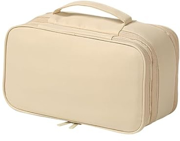 Bansga Unterwäsche Aufbewahrungstasche – Wasserdichtes REPTReisetasche Sockentasche Kulturbeutel(Beige)