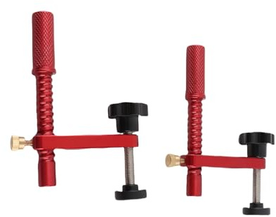outdoorm Werkbank-Zwingen-Set 20 mm mit Schutzpolstern, rot, für Holzbearbeitungswerkbank