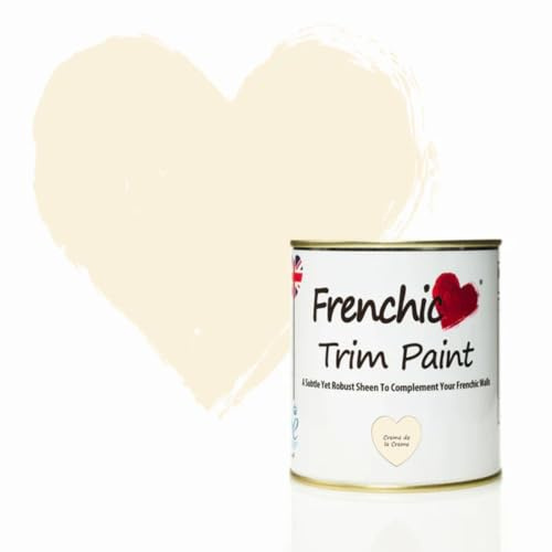 Frenchic Creme de la Creme Trim Paint with a Satin Sheen Finish - 500ml