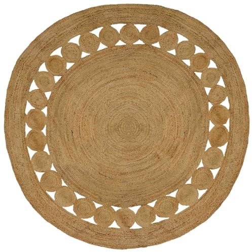 vidaXL Bereichsteppiche Natur Ø 240 cm Jute