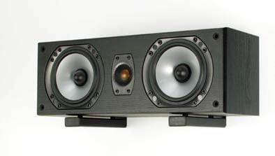 B-Tech BT15 Lot de 2 supports muraux avec bras réglables, idéal pour haut-parleur central, barre de son ou équipement audio Noir