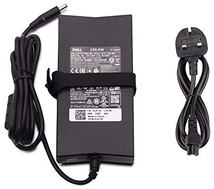 Dell New Genuine Original Portables XPS 15–9530, 15–9550, 15–9560 Chargeur de Batterie d'ordinateur Portable 130 W 19.5 V 6,67 Un Adaptateur Compatible P/N : 05jdv6, 05jdv6, Ha130pm160