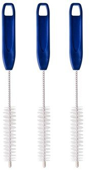 HG Verlag Lot de 3 brosses de nettoyage bleues pour couteaux de mixeur - Idéal pour Thermomix TM6 TM5 TM31