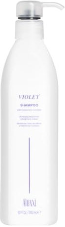 Aloxxi Shampoo viola 300ml Shampoo viola per capelli biondi Illumina e rimuove all'istante i toni giallo-ottone dai capelli biondi, bianchi e grigi